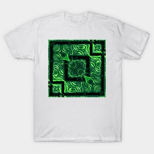 pattern and puzzle based natural aurora northern lights inspired design T-Shirt